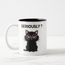 Camiseta Divertida Gato Negro Sarcástico Gafas Ens