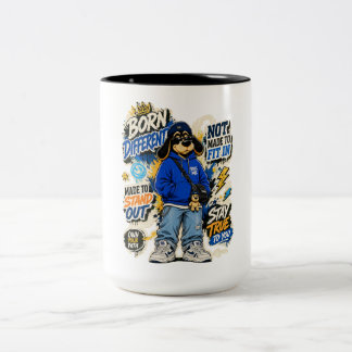 Taza Bicolor Camiseta divertida para adultos exhaustos 'Nací ca