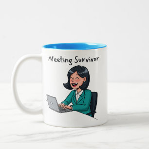Taza Bicolor Camiseta divertida para supervivientes de reunione
