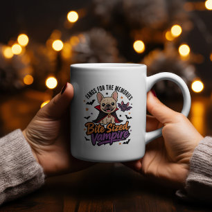 Taza Bicolor Camiseta Frenchie Colmillos Para Los Recuerdos H