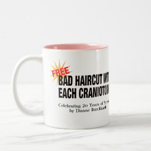 Taza Bicolor Camiseta Gratis Corte de Pelo Malo con Cada Cranio