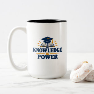 Taza Bicolor Camiseta Knowledge Is Power