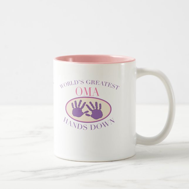 Taza Bicolor Camiseta Mejor Oma Sin Duda (Derecha)