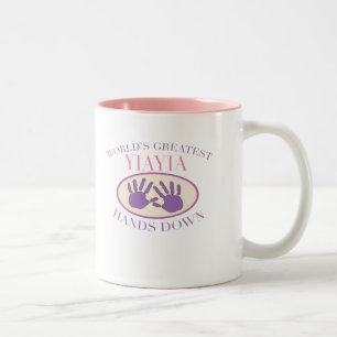 Taza Bicolor Camiseta Mejor YiaYia Sin Discusión