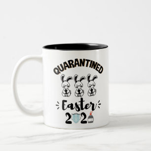 Taza Bicolor Camiseta Pascua Cuarentena 2021 Feliz Pascua 2021