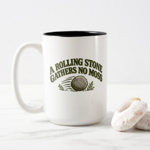 Taza Bicolor Camiseta Rolling Stone Gatherers No Moss 