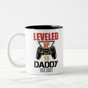 Taza Bicolor Camiseta Subí De Nivel A Papá Est 2021