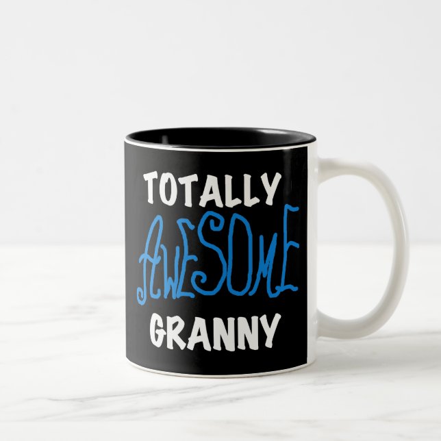 Taza Bicolor Camisetas azules y regalos de la abuelita (Derecha)
