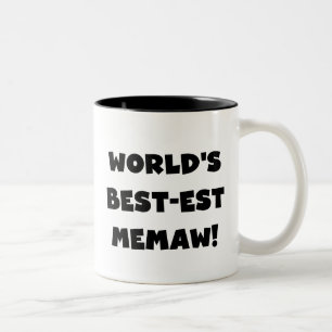 Taza Bicolor Camisetas blancos y negros del Mejor-est Memaw del
