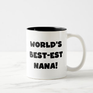 Taza Bicolor Camisetas blancos y negros del Mejor-est Nana del
