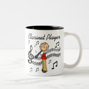 Taza Bicolor Camisetas de hombre con figura de palo que toca cl