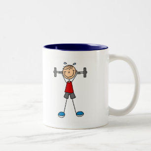Taza Bicolor Camisetas de levantamiento de pesas y regalos
