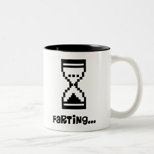 Taza Bicolor Camisetas del reloj de arena del ordenador el