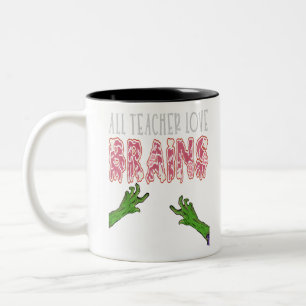 Taza Bicolor Camisetas divertidos de Halloween para profesores