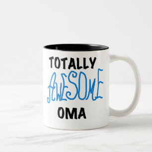 Taza Bicolor Camisetas y regalos azul Oma totalmente asombrosos