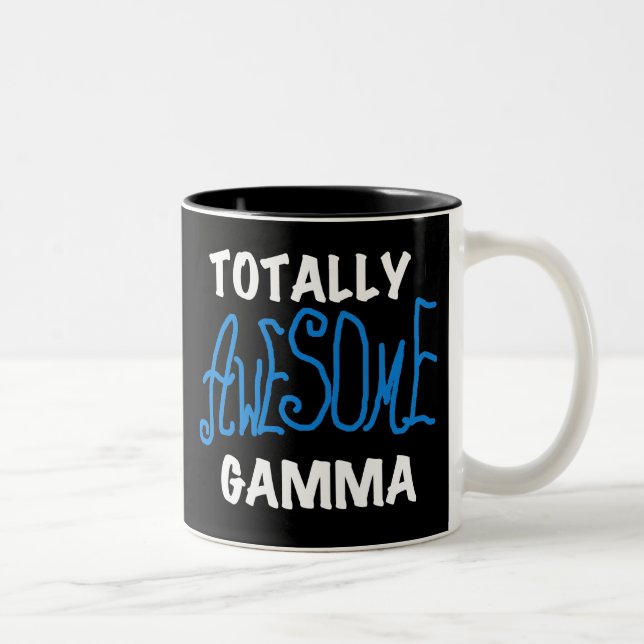 Taza Bicolor Camisetas y regalos azules gammas totalmente (Derecha)