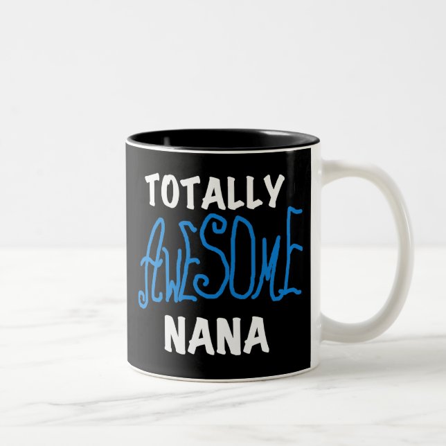 Taza Bicolor Camisetas y regalos azules totalmente (Derecha)