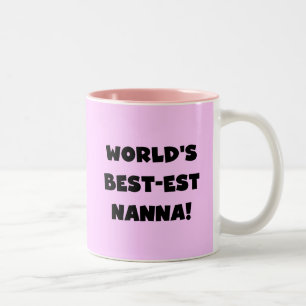 Taza Bicolor Camisetas y regalos Black Text Best est Nanna