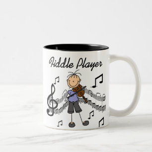 Taza Bicolor Camisetas y regalos de chica con figura de palo qu