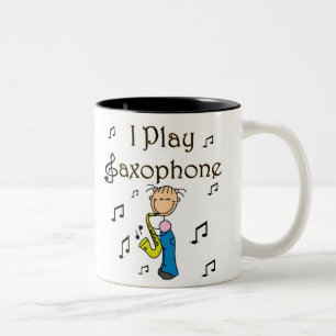 Taza Bicolor Camisetas y regalos de figura de palo que toco el 