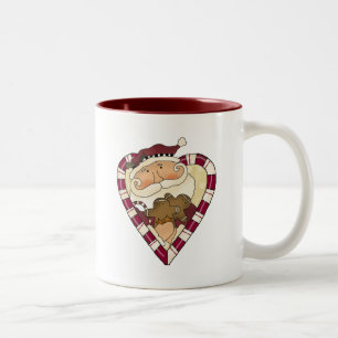 Taza Bicolor Camisetas y regalos de Ginger Heart Santa