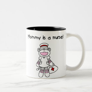 Taza Bicolor Camisetas y regalos de la enfermera de la mamá del