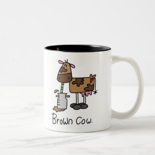Taza Bicolor Camisetas y regalos de la vaca de Brown
