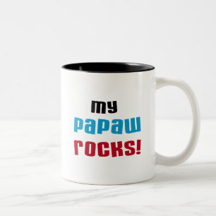 Taza Bicolor Camisetas y regalos de mi Papaw Rocks