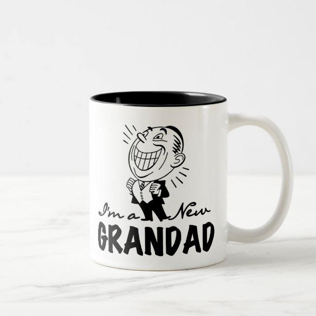 Taza Bicolor Camisetas y regalos de nuevo abuelo sonrientes (Derecha)
