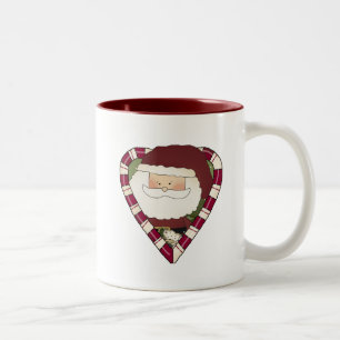 Taza Bicolor Camisetas y regalos de vacaciones de Santa Corazón