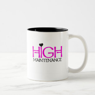Taza Bicolor Camisetas y regalos del alto mantenimiento