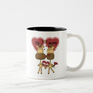 Taza Bicolor Camisetas y regalos del amor de la tarjeta del dí
