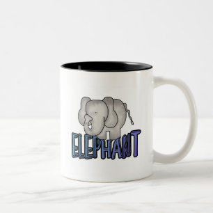 Taza Bicolor Camisetas y regalos del elefante