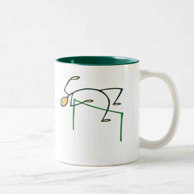 Taza Bicolor Camisetas y regalos del salto de altura (Derecha)