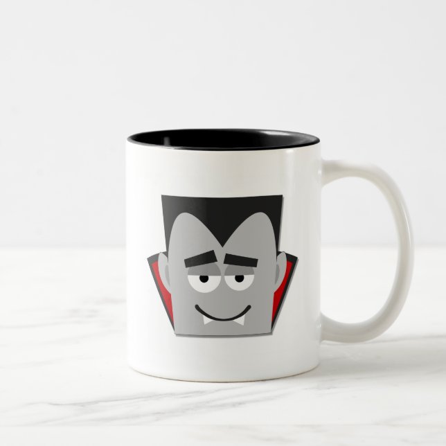 Taza Bicolor Camisetas y regalos Drácula de Halloween (Derecha)
