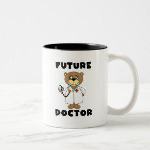Taza Bicolor Camisetas y regalos futuros del médico del oso