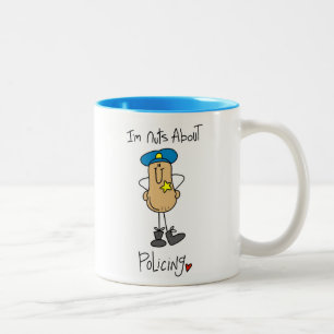 Taza Bicolor Camisetas y regalos locos por la policía