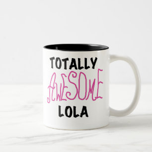 Taza Bicolor Camisetas y regalos Lola rosados totalmente alucin
