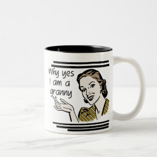 Taza Bicolor Camisetas y regalos retros de la abuelita