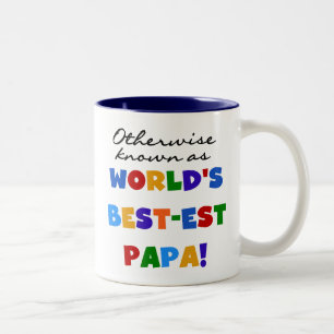 Taza Bicolor Camisetas y regalos si no sabidos de la papá