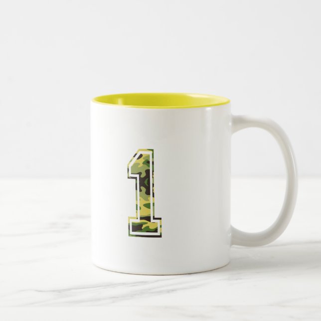 Taza Bicolor Camo verde y amarillo de #1 (Derecha)