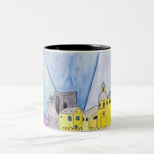 Taza Bicolor Camogli Fish Mug