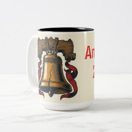 Taza Bicolor Campana de la Libertad Patriótica