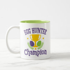 Taza Bicolor Campeón de Huevo en Navidad Moderna de Pascua