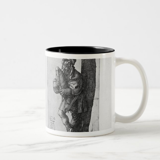 Taza Bicolor Campesinos y un jugador de la gaita, 1514 del (Derecha)