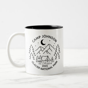 Taza Bicolor Camping de coincidencia de grupo de familia person