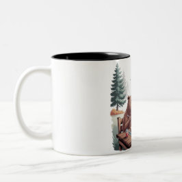 Taza Bicolor Camping de oso y tazón para comer