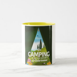 Taza Bicolor Camping en el desierto de la madre naturaleza