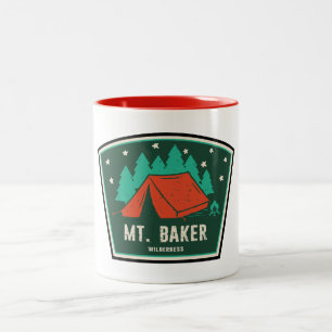Taza Bicolor Camping en el desierto de Mt. Baker Washington