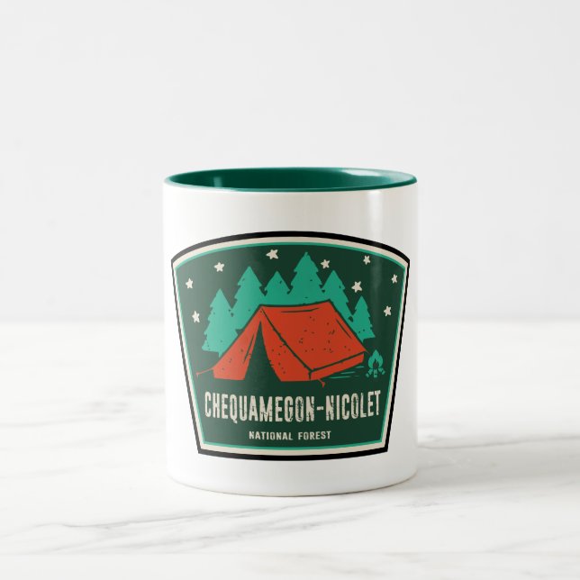 Taza Bicolor Camping Forestal Nacional Chequamegon-Nicolet (Centro)
